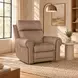 Duncan Light Brown Leather Power Recliner with Power Headrest And Lumbar