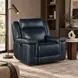 Arthur Cosmos Cobalt Leather Lay Flat Power Recliner With Power Headrest And Lumbar
