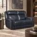 Arthur Cosmos Cobalt Leather Lay Flat Power Reclining 66" Loveseat With Power Headrest And Lumbar