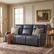 Nelson Salvo Denim Leather Zero Gravity 79" Power Sofa with Power Headrest And Lumbar