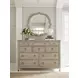 Clearview Oyster 10 Drawer Jupiter Bureau with Freeform Accent Mirror