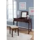 Home Accents Espresso Upholstered Vanity Stool