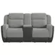 Viper Gray 75" Glider Reclining Loveseat with Console
