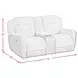 Viper Gray 75" Glider Reclining Loveseat with Console