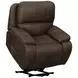 Brookings Brown Power Lift Recliner with Heat and Massage