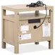 Meadowrise Sandstone Beige 2 Drawer Nightstand with USB Charging