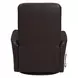 Novara Milan Brown Leather Swivel Glider Recliner