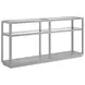 Glaze Vintage Blue Rectangular Glass Top Console Table