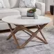 Wyman Banswara White Round Marble Top Ocassional Table