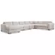 Drew Cream 6 Piece Modular Sectional with LAF Chaise and Pillows