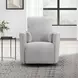 Trenton Vincent Fog Manual Swivel Glider Recliner with Pillows