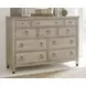 Clearview Oyster 10 Drawer Jupiter Bureau with Freeform Accent Mirror