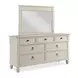 Grand Bay Egret 7 Drawer Saybrook Dresser with Rectangular Landscape Mirror