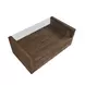 Garland Toffee Rectangular Glass Top Ocassional Table with Casters