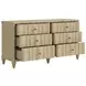 Haven Warm White and Ivory Upholstered Panel Bedroom Set