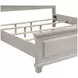 Silver Sands Gray California King Upholstered Panel Bed
