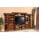 Huntington Antique Vintage Pecan 6 Piece Small Entertainment Wall