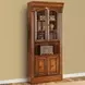 Huntington Antique Vintage Pecan 32" Glass Door Cabinet