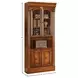 Huntington Antique Vintage Pecan 32" Glass Door Cabinet