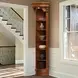 Huntington Antique Vintage Pecan Outside Corner Bookcase
