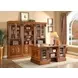 Huntington Antique Vintage Pecan Double Pedestal Executive Desk