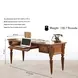 Huntington Antique Vintage Pecan Writing Desk