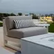 Newport Canvas Natural Upholstered Outdoor Armless Club Chair
