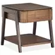 Hallie Milk Chocolate and Dark Chocolate Rectangular End Table