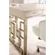 Marlowe Polished Limestone and Gold 56" Writing Desk