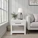 Haven White Square End Table