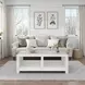 Haven White Rectangular Cocktail Table