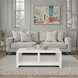 Haven White Rectangular Cocktail Table
