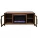 Haven Oak Bourbon 65" TV Stand with Fireplace