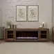 Haven Oak Bourbon 82" TV Stand with Fireplace