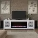 Haven White 82" TV Stand with Fireplace