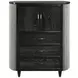 Skyline Onyx and Gray Upholstered Panel Bedroom Set