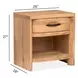 Laramie Honey Wheat 1 Drawer Open Nightstand with USB Charging