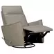 Rovelle Abby Light Gray Leather Manual Swivel Glider Recliner