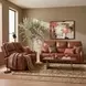 Crosby Brown Leather Zero Gravity 71" Power Reclining Console Loveseat with Power Headrest And Lumbar
