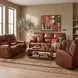 Crosby Brown Leather Zero Gravity 71" Power Reclining Console Loveseat with Power Headrest And Lumbar