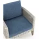 Carezza Dark Blue and Natural Upholstered 5 Piece Conversation Set