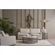 Oasis Antique Nickel and Quartz Top Occassional Table Set
