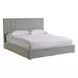 Modern Beige Performance Fabric Upholstered King Decker Panel Bed