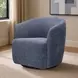 Harmony Thatch Blue Upholstered Swivel Glider Accent Chair