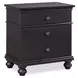 Oxford Black 2 Drawer Nightstand