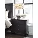 Oxford Black 2 Drawer Nightstand