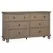 Oxford Tan 6 Drawer Dresser