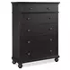 Oxford Black 5 Drawer Chest