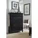 Oxford Black 5 Drawer Chest