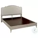Provence Linen California King Upholstered Bed with USB Charging